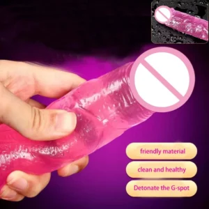 Pink Soft Realistic Dildo With Suction Cup