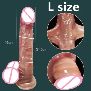 Realistic Dildos with Skin Sliding Foreskin and Testicles