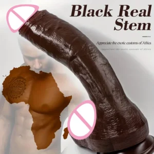 Realistic Black Silicone Dildo