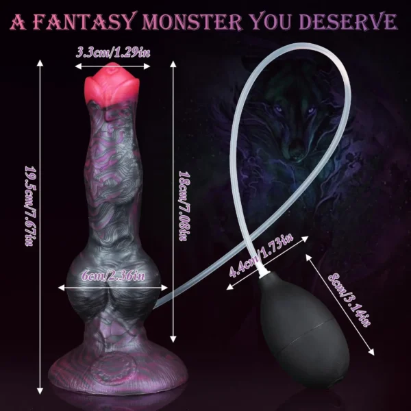 Horse Ejaculating Monster Dildo with Anal Plug